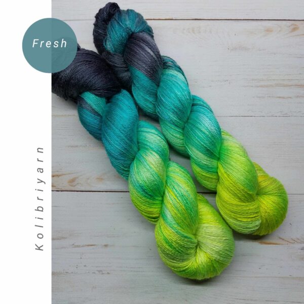 Fresh hand-dyed yarn