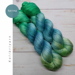 Spring hand-dyed yarn